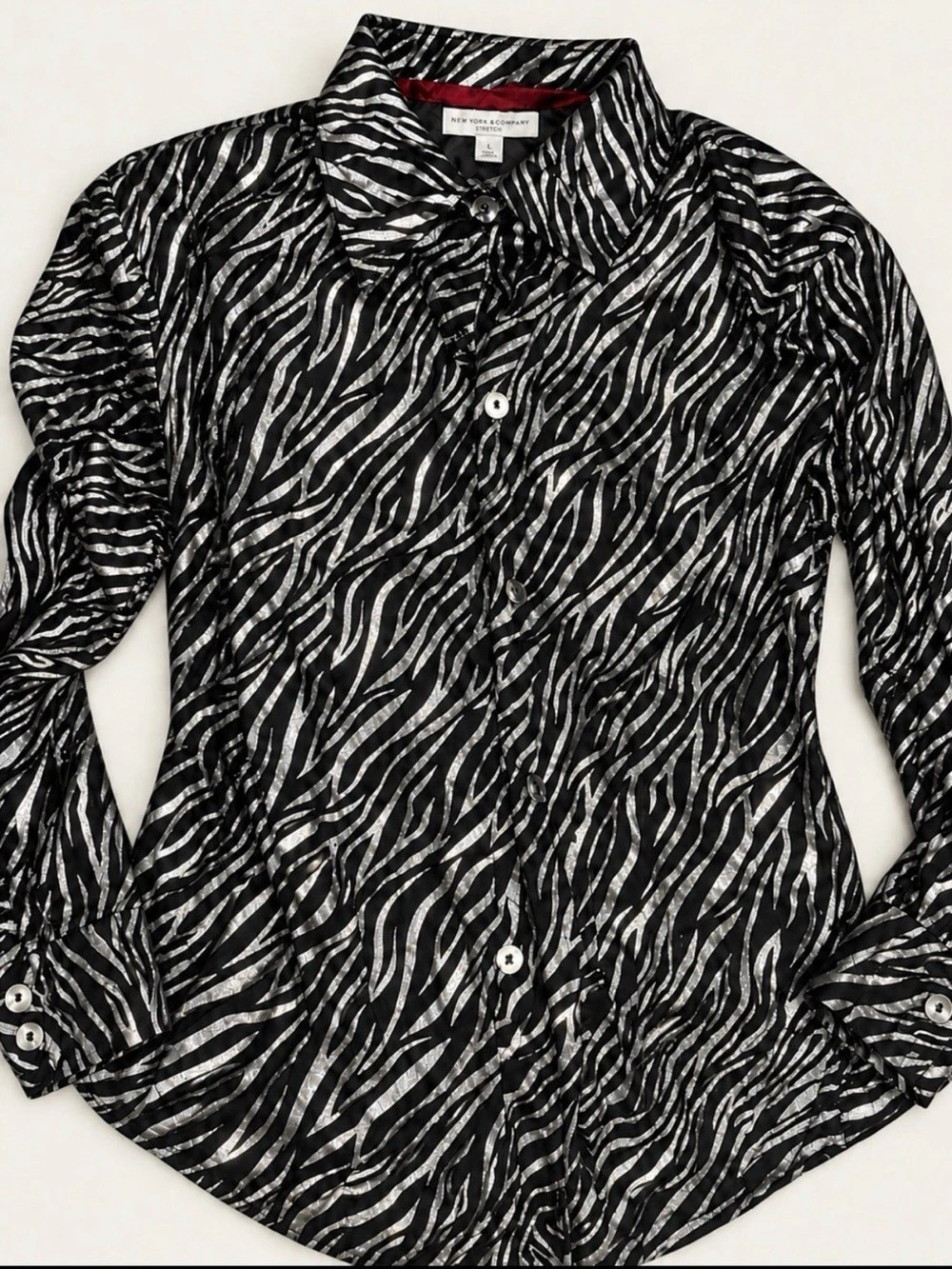 Halloween 🎃 costume Disco 🕺 Charades Men's Animal Print Shirt Size XL NWT